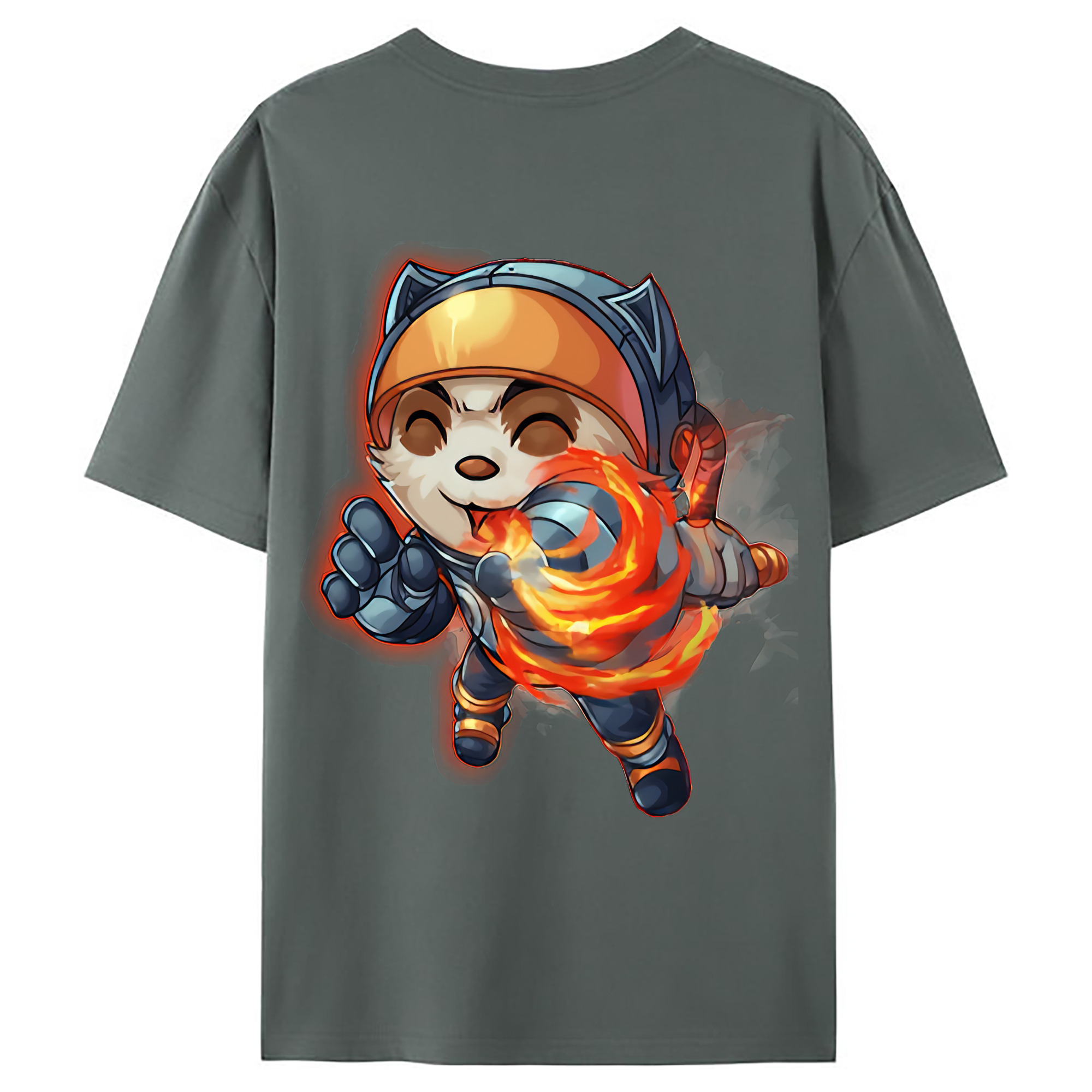 （画像用） リーグ・オブ・レジェンド League of Legends LOL 綿100％ メンズ半袖Tシャツ（バックプリント） 通気性